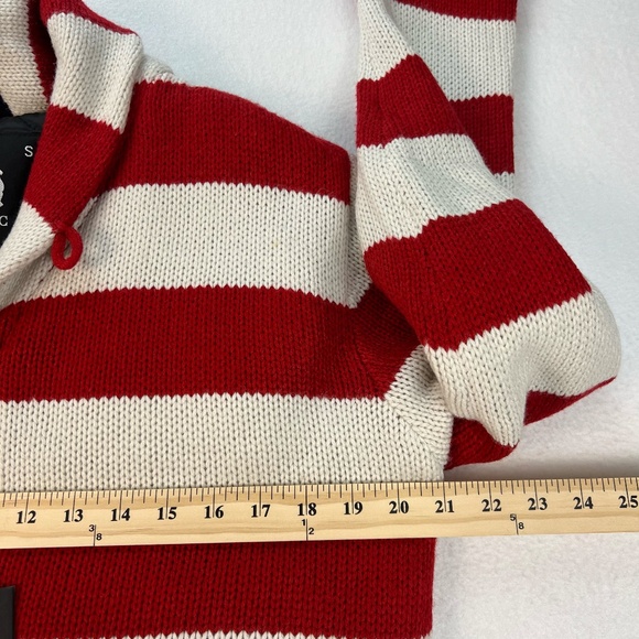 American Stitch Mens Cardigan Sweater Jacket American Flag Stars Shawl Collar S - Picture 14 of 16